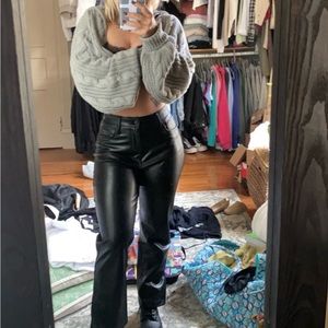 Curve Love Vegan leather Abercrombie pants